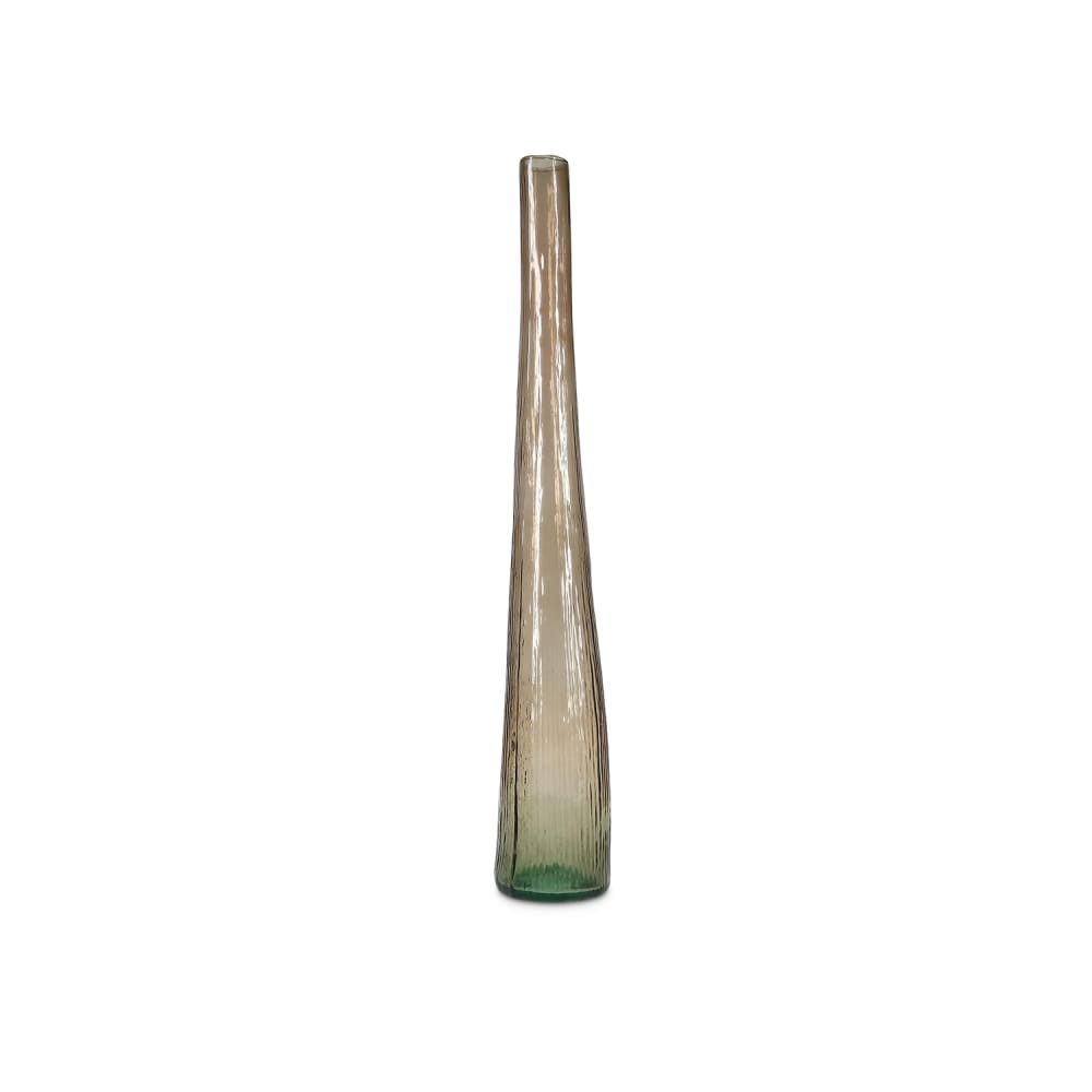 Vase marron en verre 9xh59cm