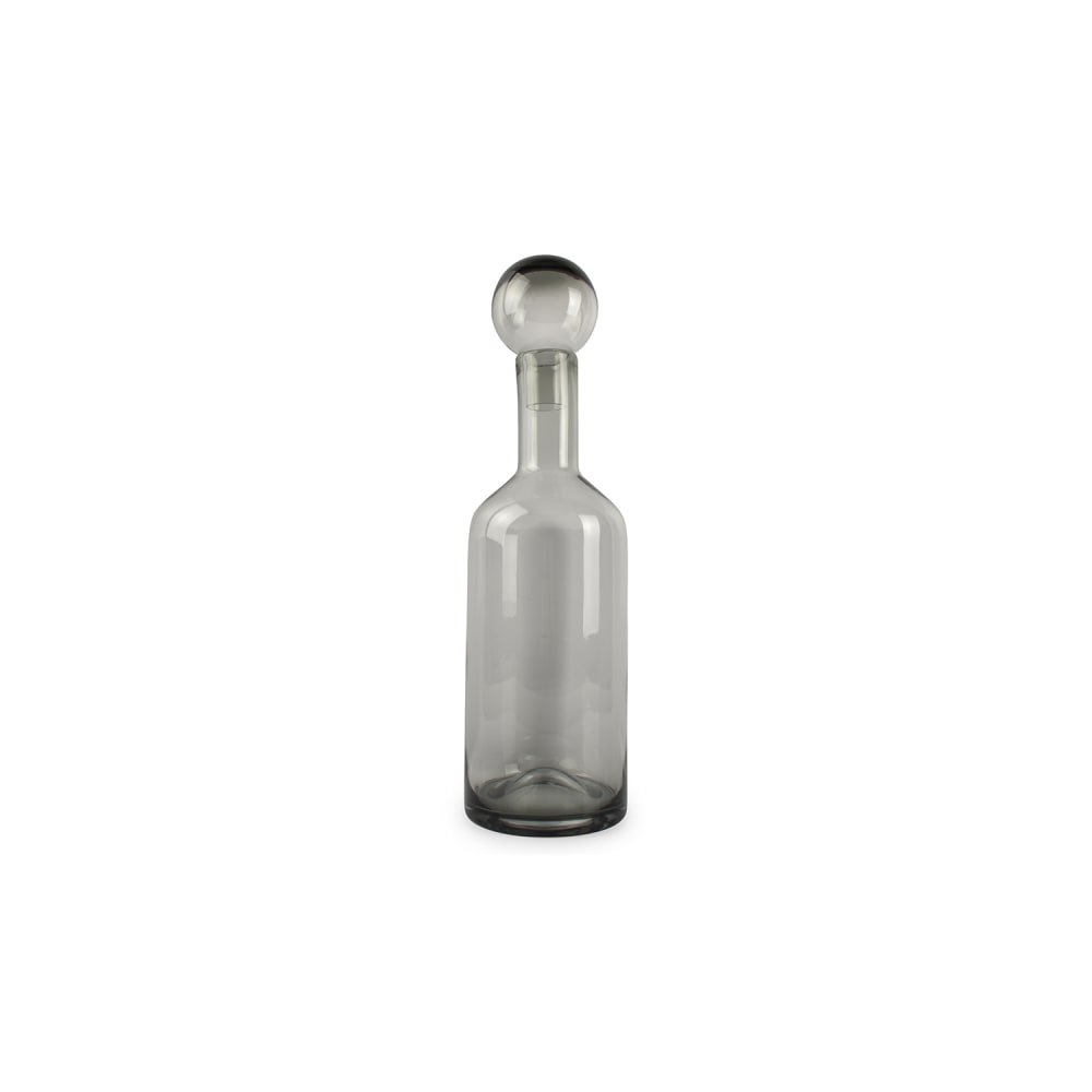 Vase gris en verre 15,5xh55cm