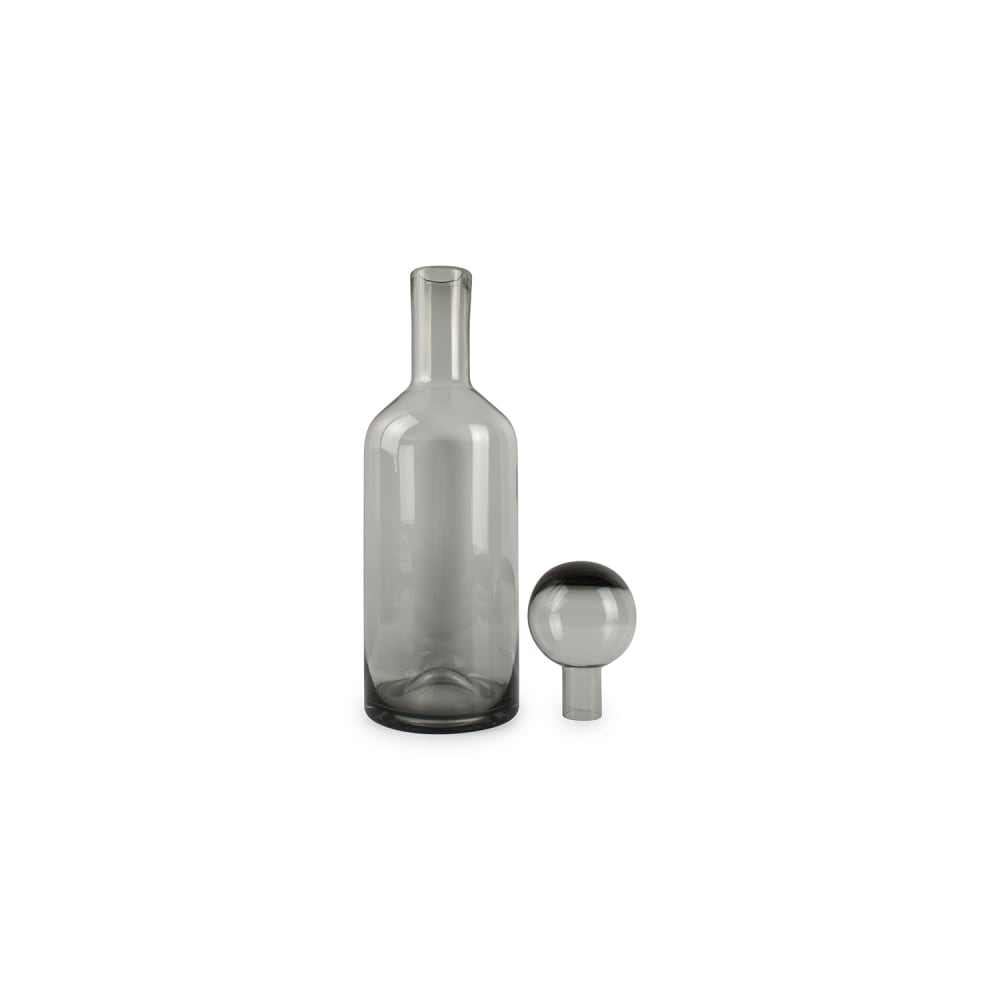 Vase gris en verre 15,5xh55cm — vue 3