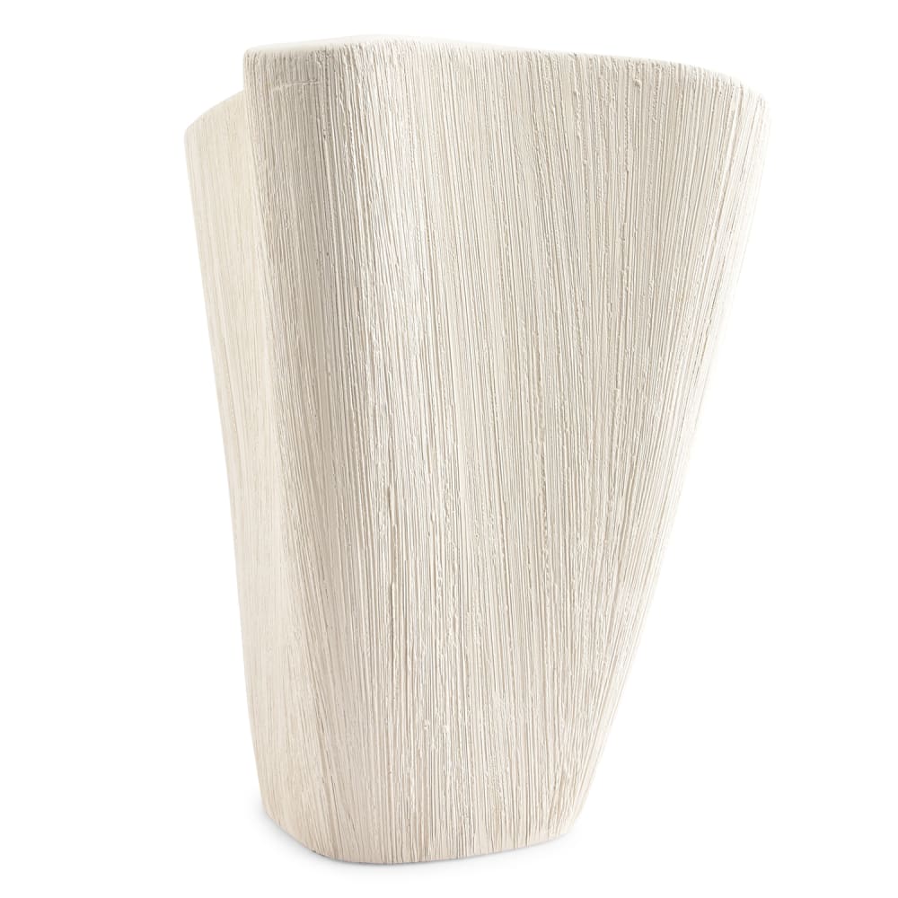 Vase beige en grès 28,5xh32,5cm