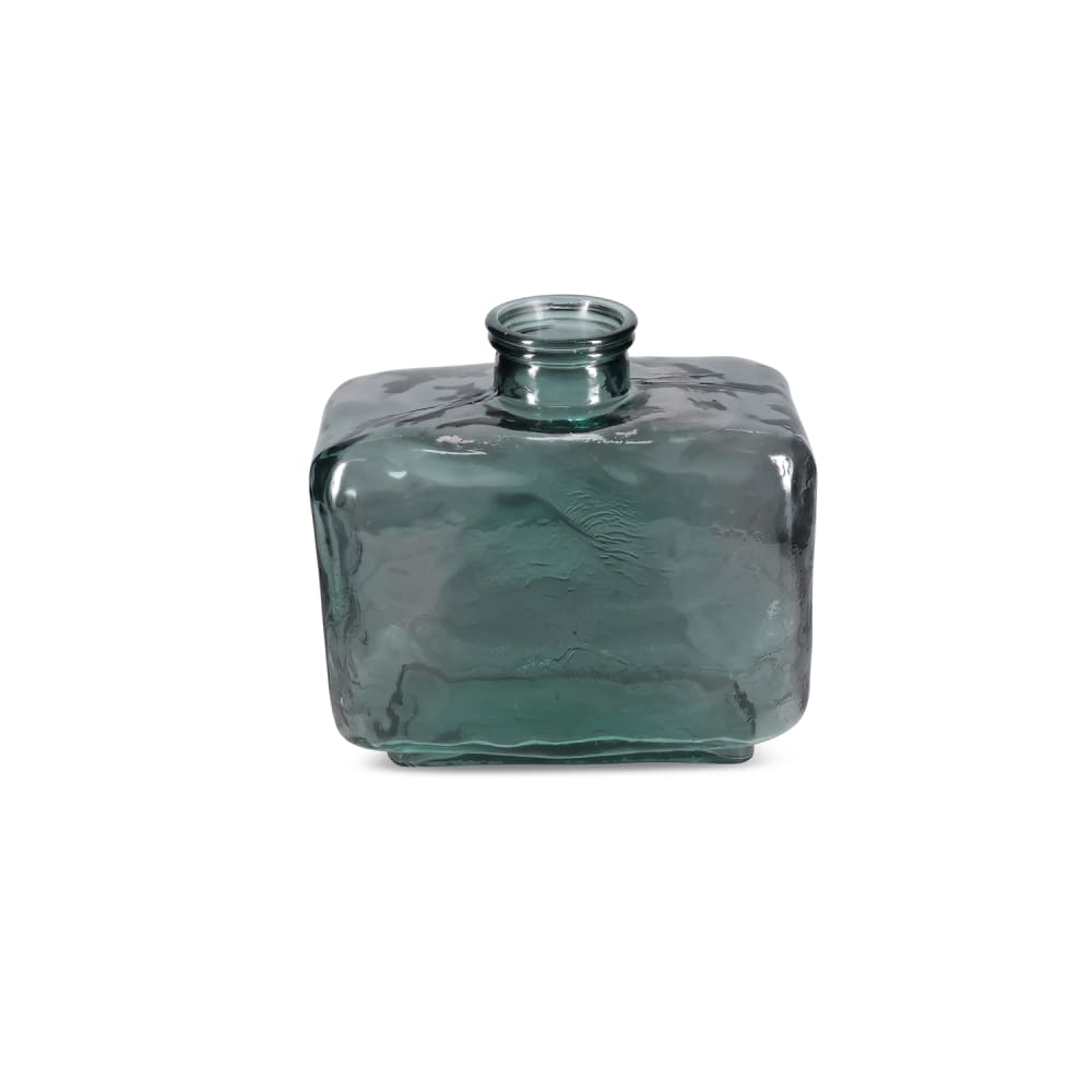 Vase vert en verre 28x14,5xh26,5cm