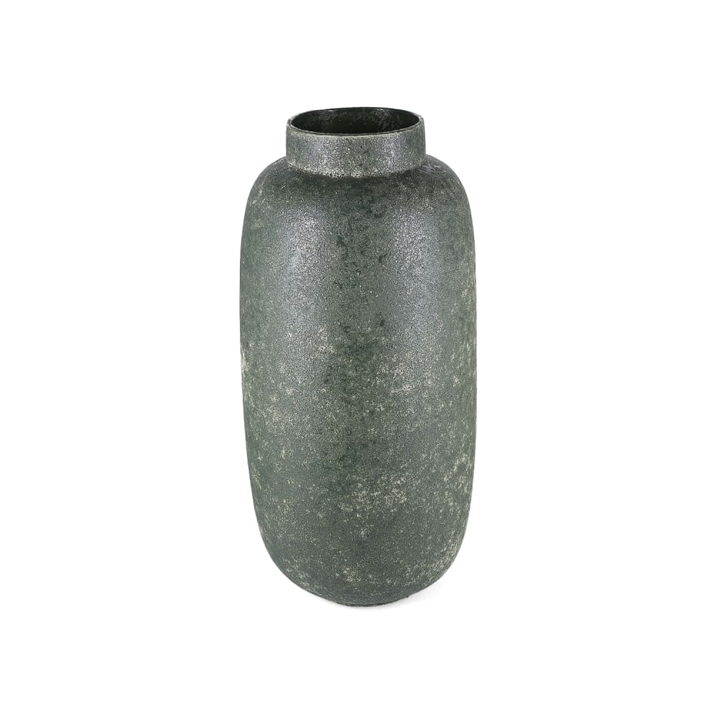 Vase vert en grès 23,5xh49,5cm