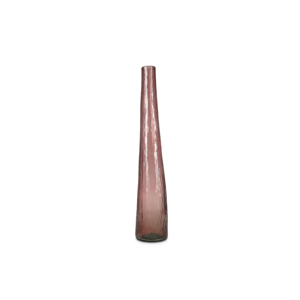 Vase rouge en verre 9xh50cm