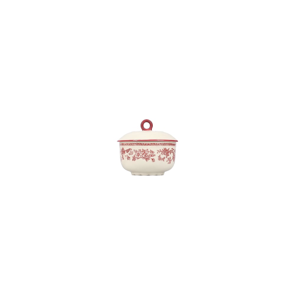 Sucrier rouge en porcelaine 20,5cl
