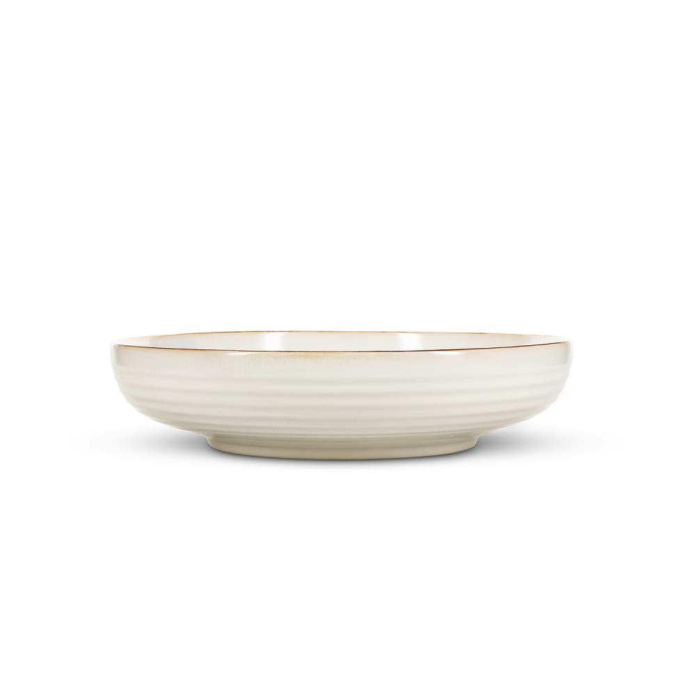 Plat de service blanc en grès 32xh7,5cm