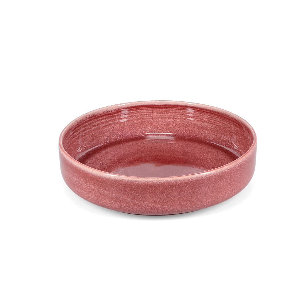 Plat de service rouge en grès 28xh7cm Plat de service rouge en grès 28xh7cm