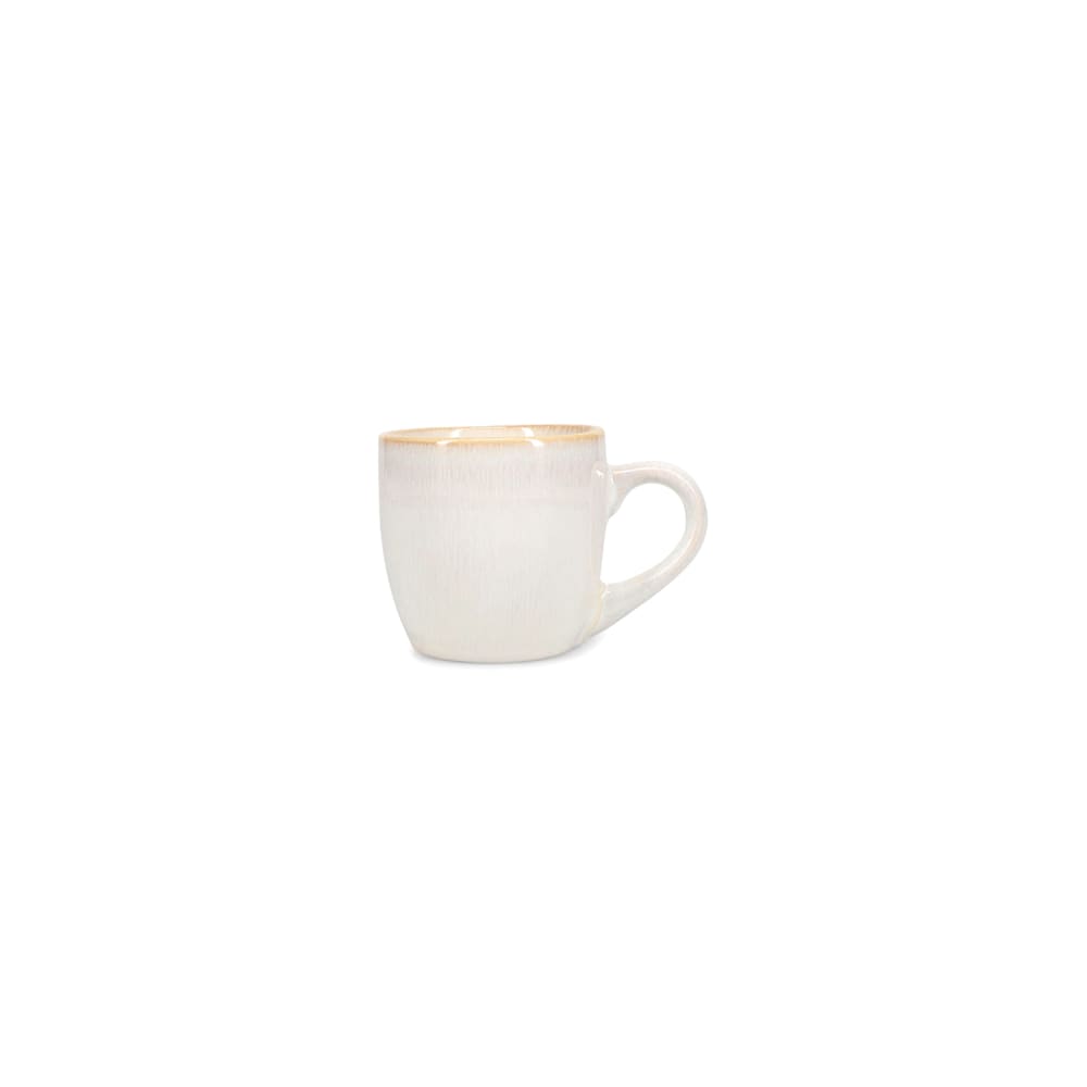 Lot de 4 tasses blanc en grès 22cl Lot de 4 tasses blanc en grès 22cl