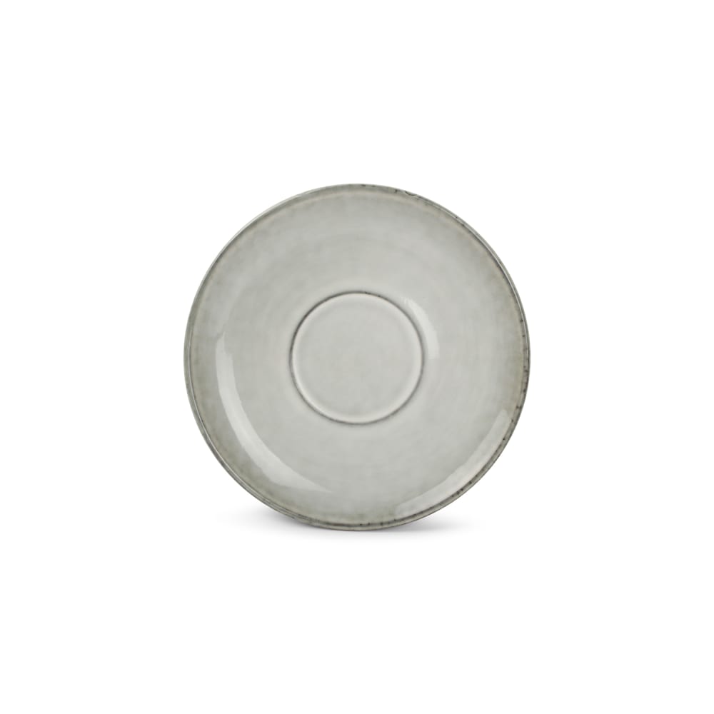 Lot de 4 soucoupes vert en grès 15cm