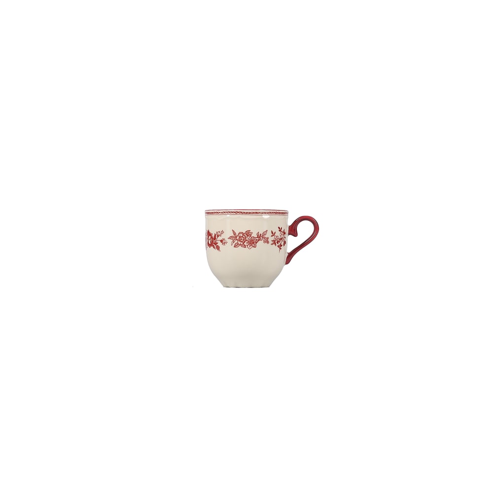 Lot de 4 tasses rouge en porcelaine 21,5cl