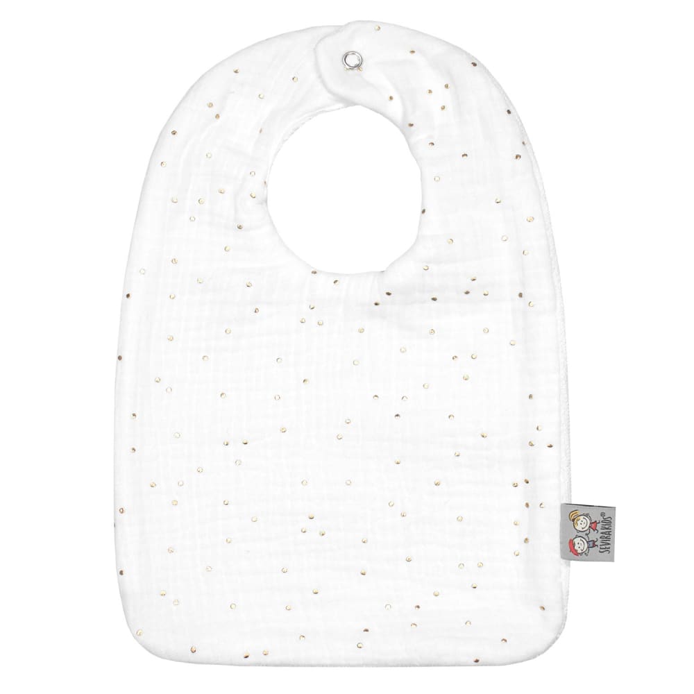 Sevira Kids Babylätzchen aus baumwollgaze WEISS Öko-Tex Zertifikat BAUMWOLLE Baby