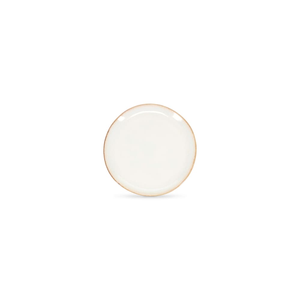Lot de 4 assiettes blanc en grès 21cm Lot de 4 assiettes blanc en grès 21cm