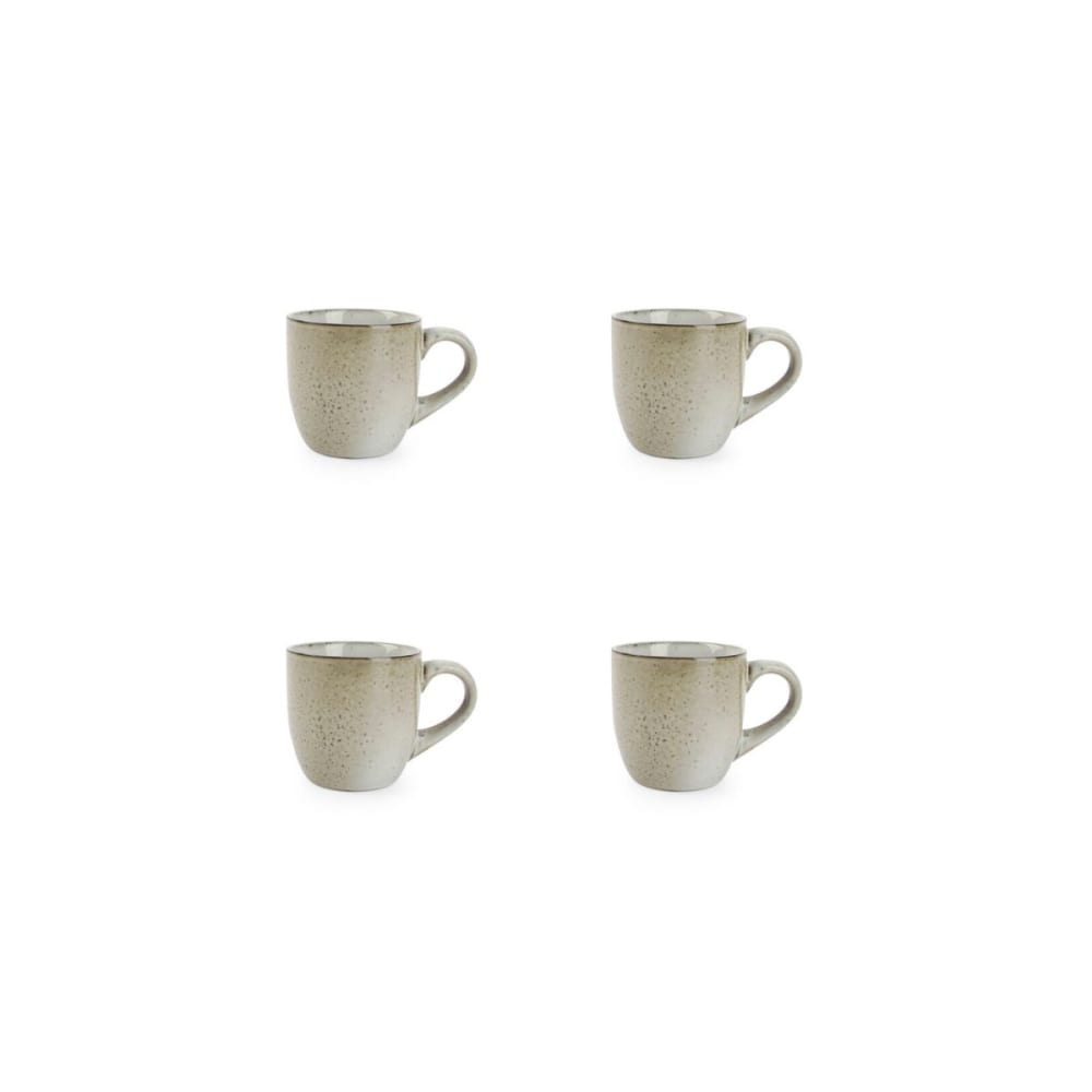 Lot de 4 tasses vert en grès 22cl