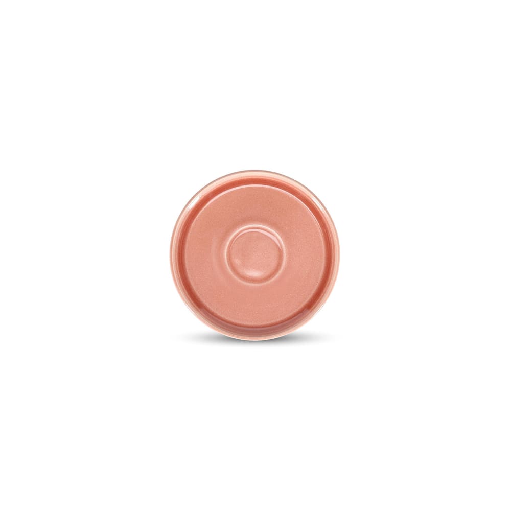 Lot de 4 soucoupes rose en grès 14,5cm