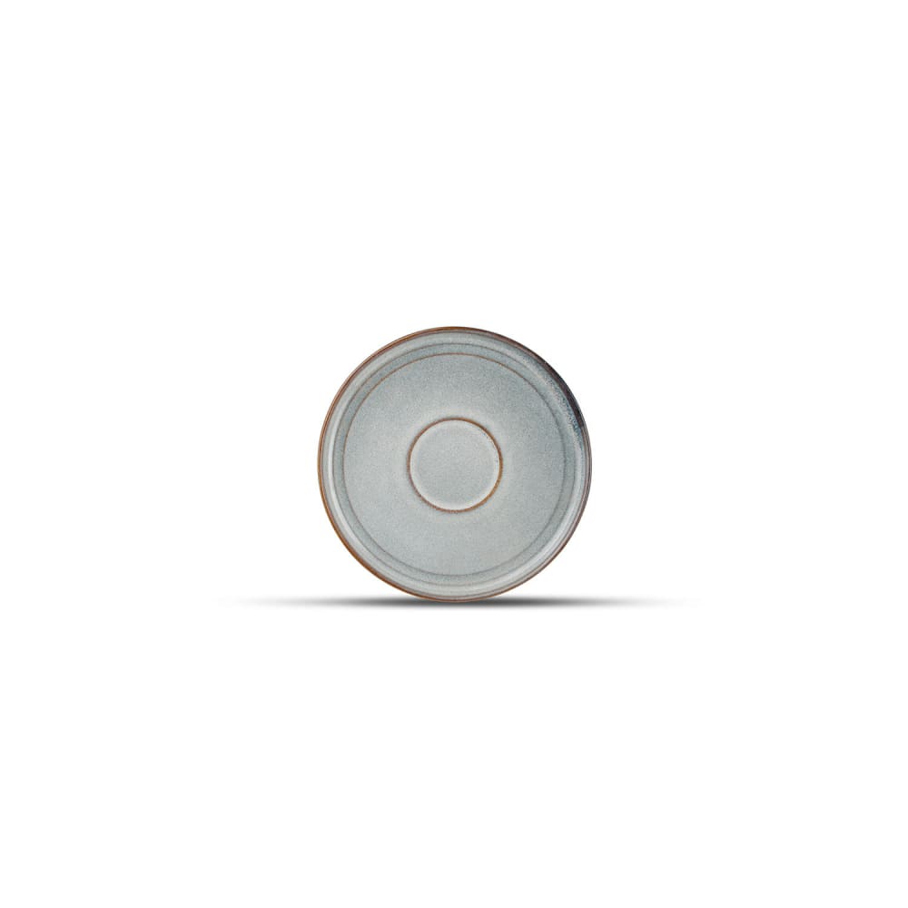 Lot de 4 soucoupes bleu en grès 14,5cm