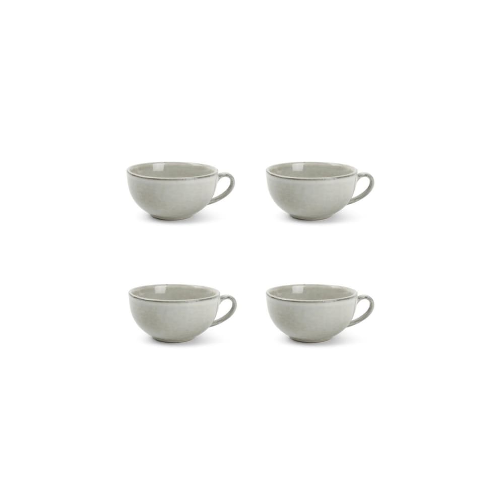 Lot de 4 tasses vert en grès 27cl