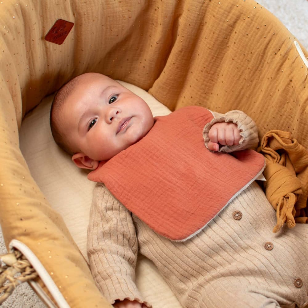 Bavoir bébé en gaze de coton rose dès la naissance - Maisons du Monde
