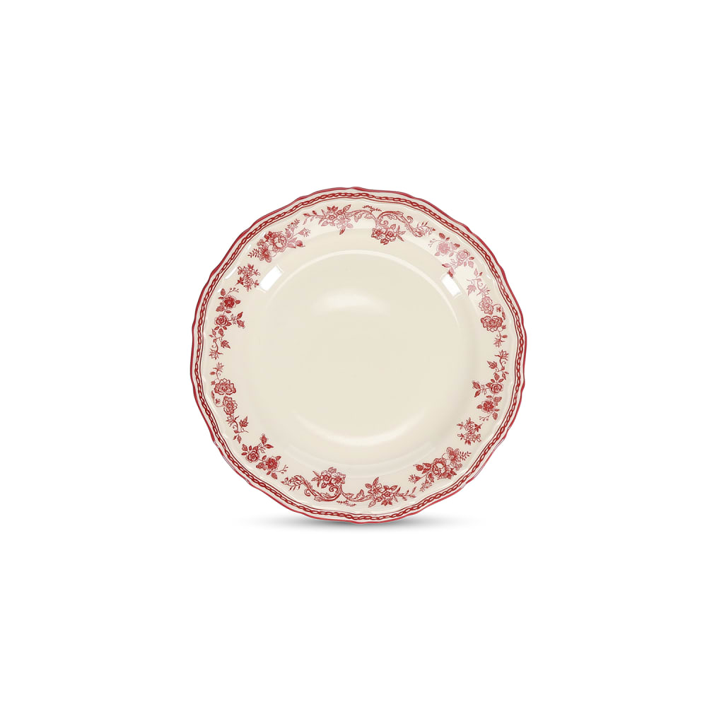 Lot de 4 assiettes rouge en porcelaine 21,5cm Lot de 4 assiettes rouge en porcelaine 21,5cm