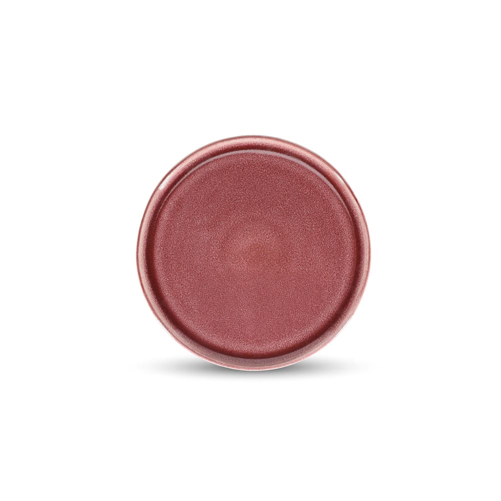 Lot de 4 assiettes rouge en grès 22cm