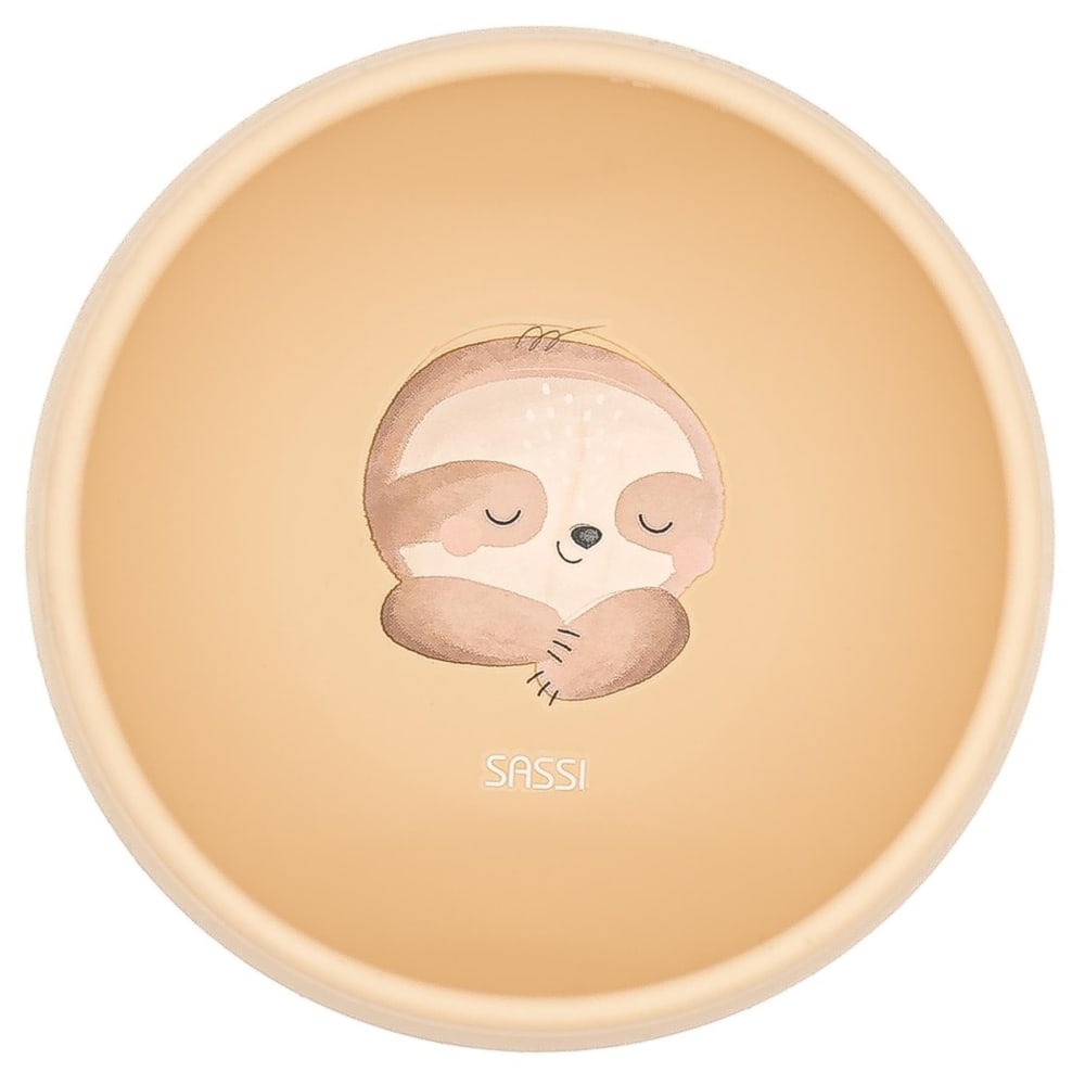 Bol bébé en silicone beige 11,5x11,5 cm