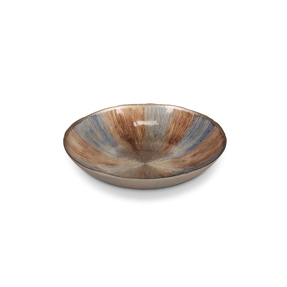 Plat décoratif multicolore en verre 33xh6cm Plat décoratif multicolore en verre 33xh6cm
