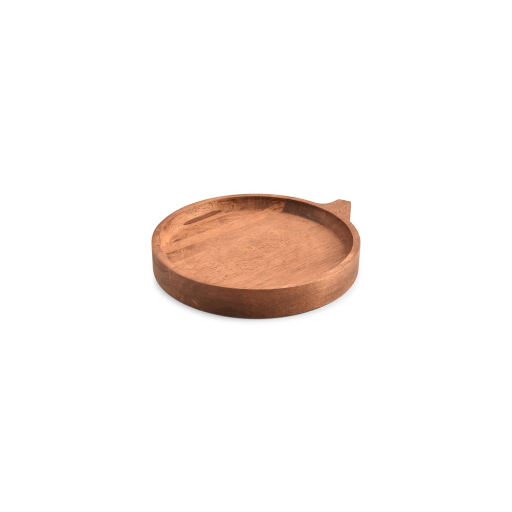 Plat de service marron en bois 25xh3,5cm Plat de service marron en bois 25xh3,5cm
