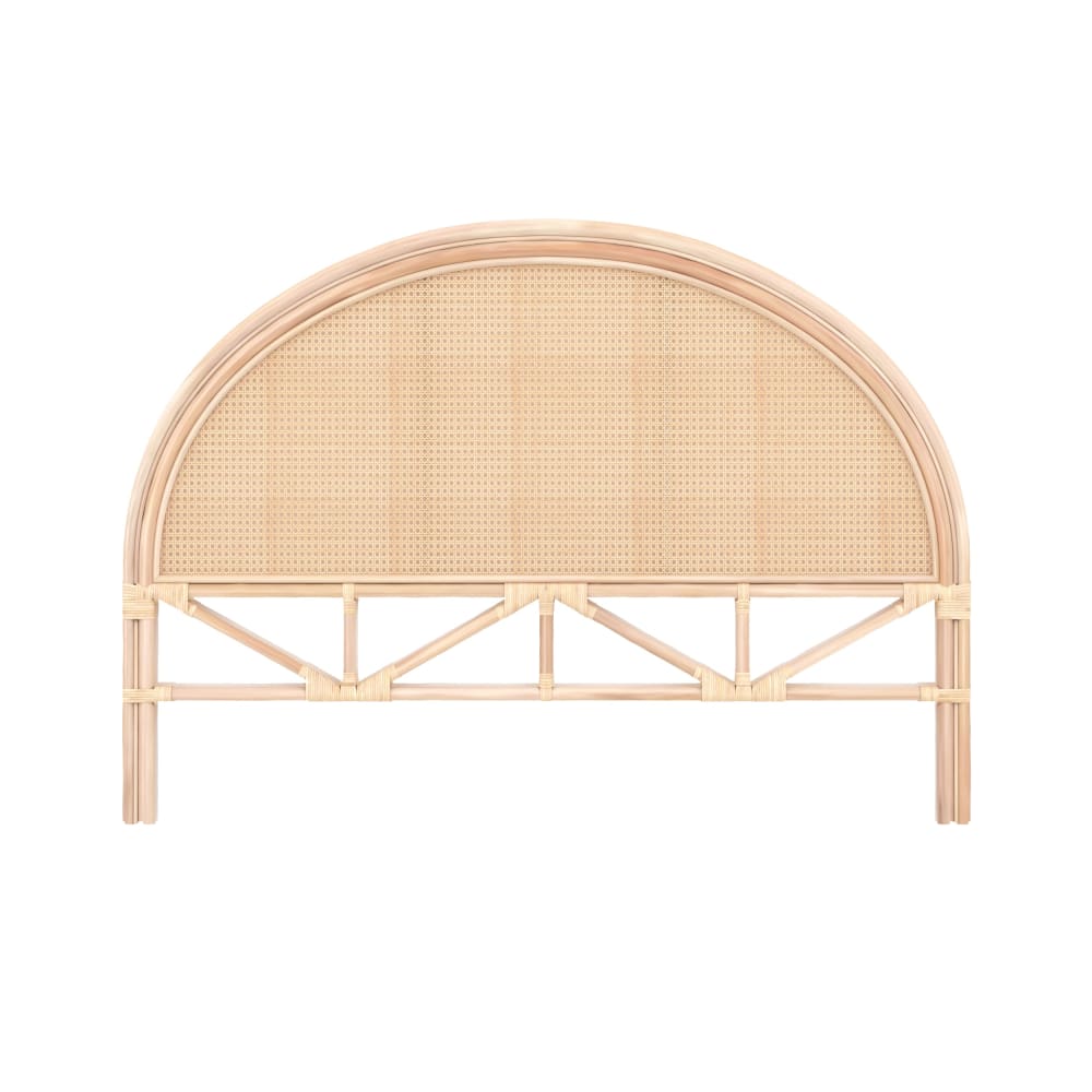 Maison Pavane Kopfteil aus natürlichem Rattan, 140cm style vintage Braun Rattan