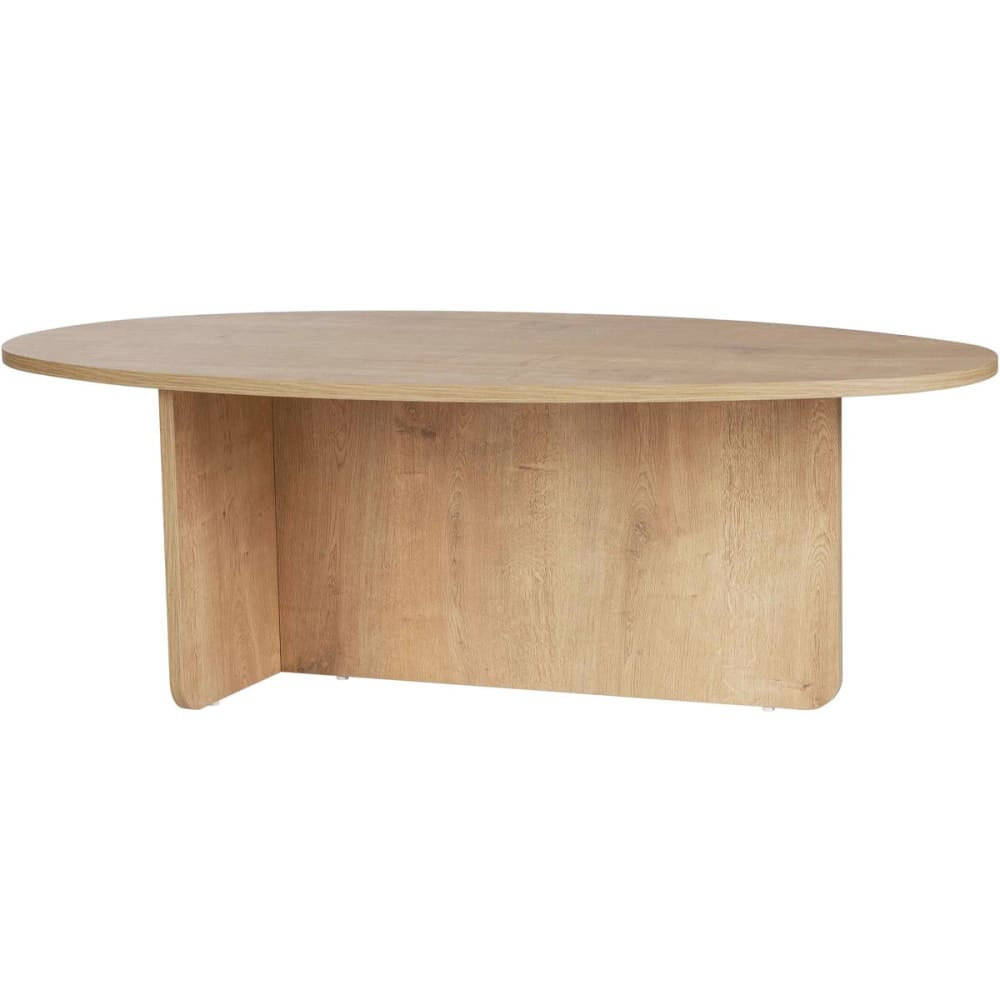 Table basse organique effet Chêne clair 120 cm