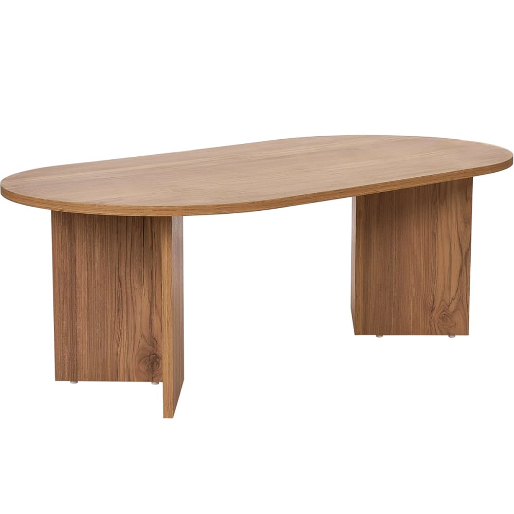 Table basse ovale effet Chêne foncé 119 cm