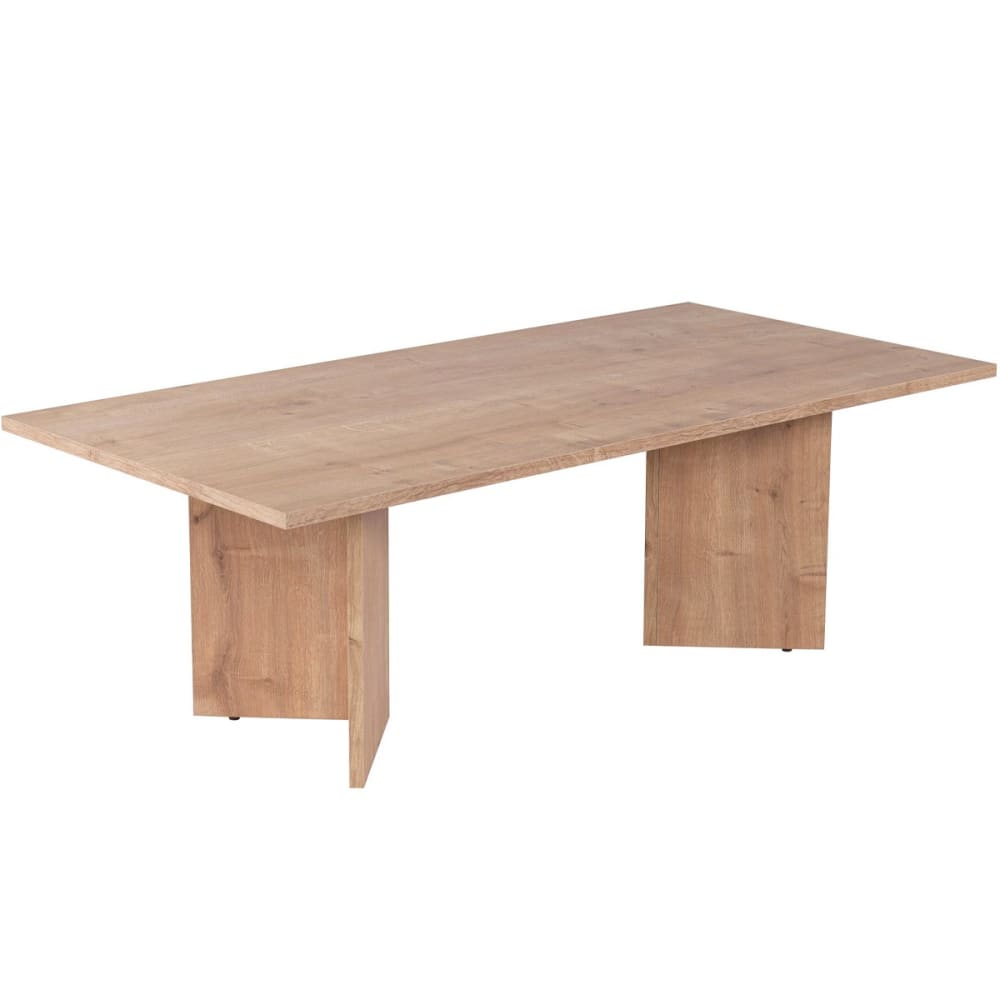 Table basse rectangulaire effet Chêne clair 119 cm