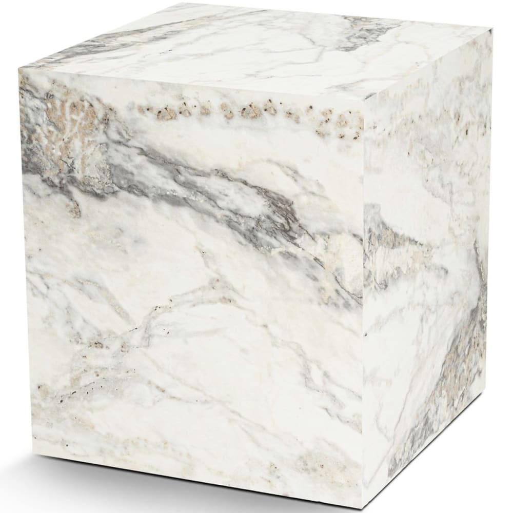 Table d'appoint cubique - marbre