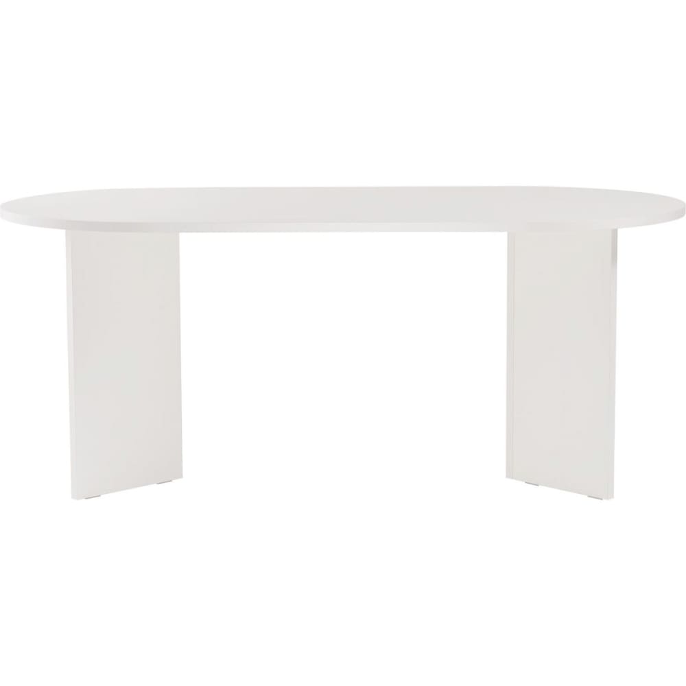 Table à manger ovale blanche 8 pers. 180 cm