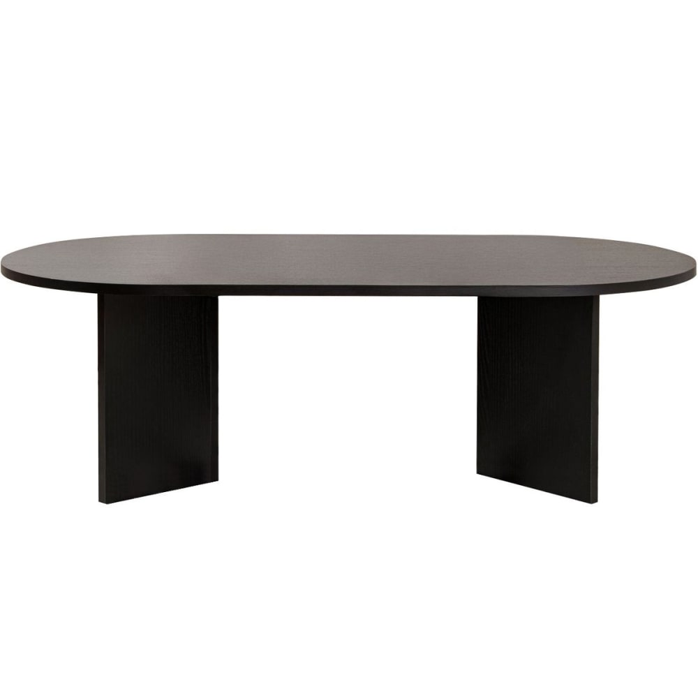 Table basse ovale effet Bois noir 119 cm