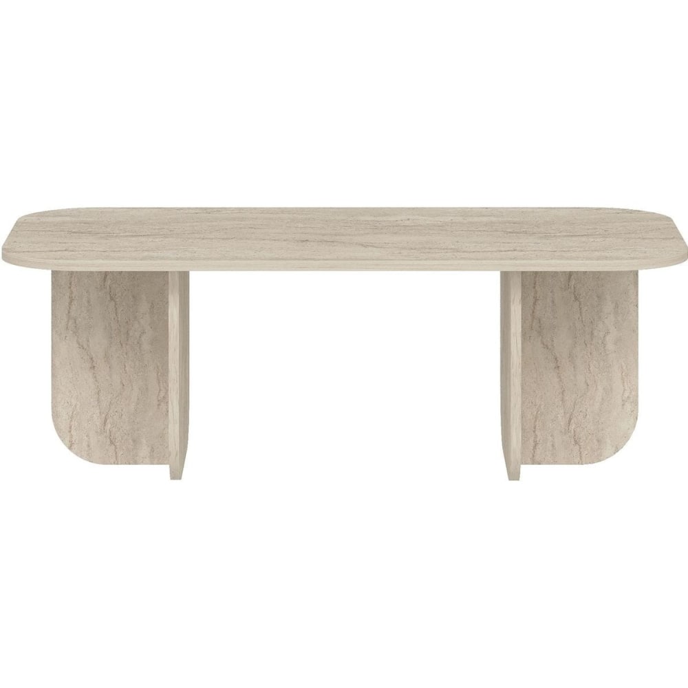 Table basse rectangulaire effet Travertin 120 cm