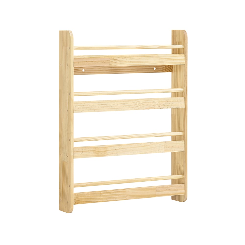 Bibliothèque enfant à 3 étagères nature 60x12x80cm nordique