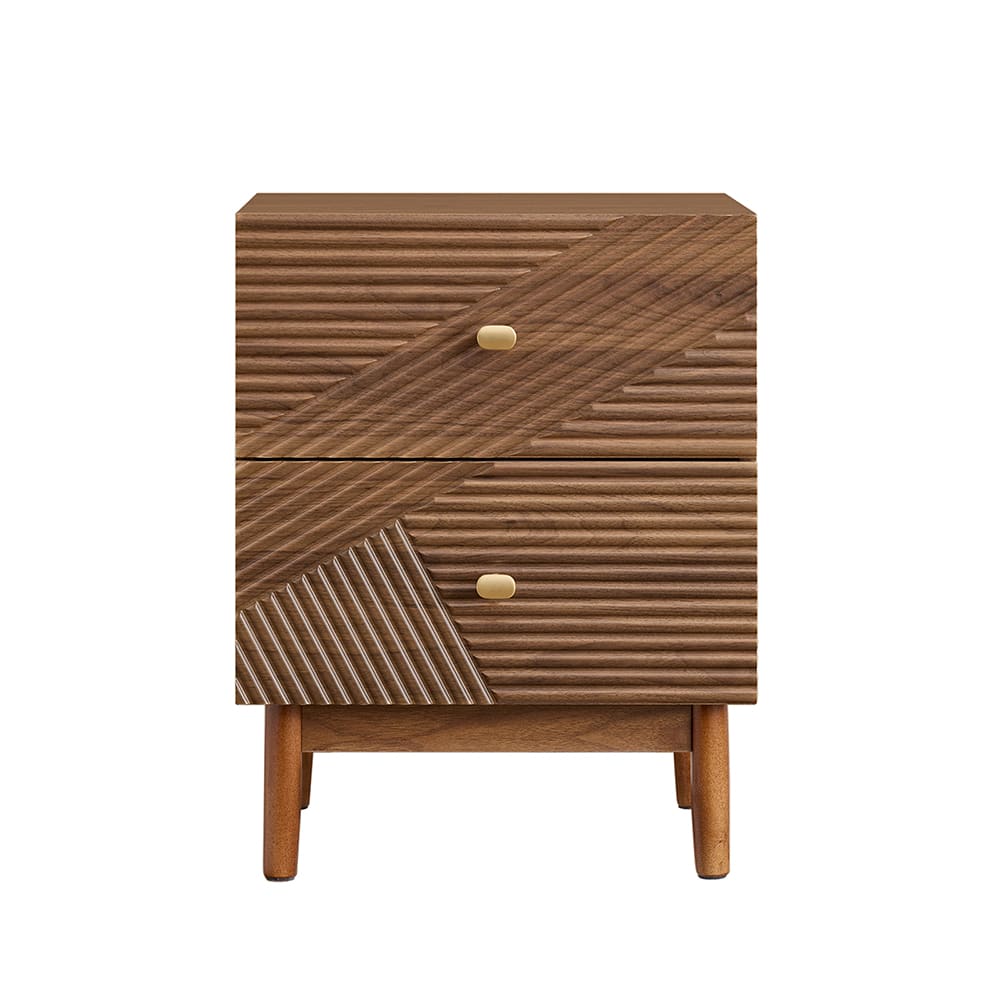 Table de chevet à 2 tiroirs 45x40x58.2cm