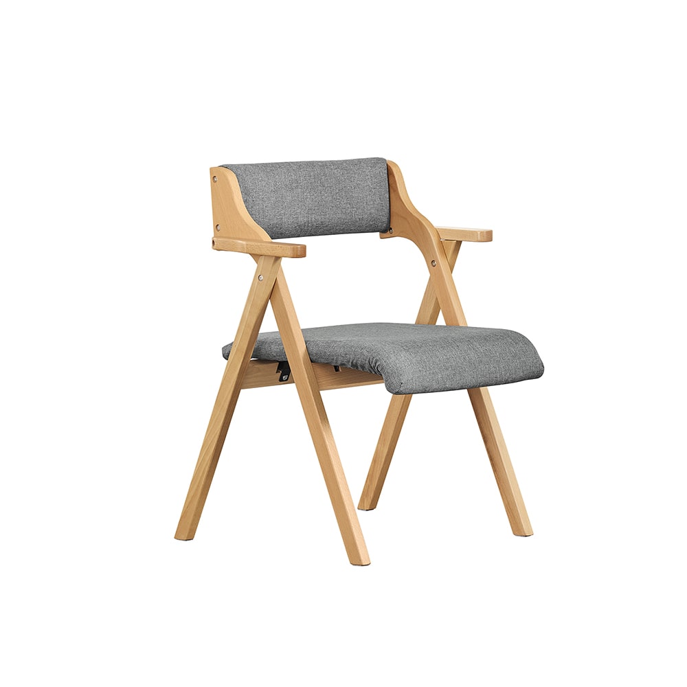 SoBuy Klappstuhl hellgrau 61.5x56x77.6cm funktional style modern - Holz