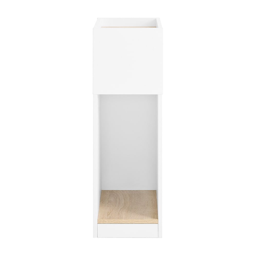 Table de chevet étroite blanche avec tiroir 20x35x60 cm Table de chevet étroite blanche avec tiroir 20x35x60 cm