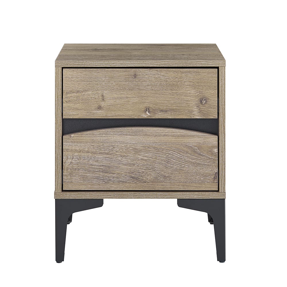 Table de chevet à 2 tiroirs 39.8x39.8x47cm