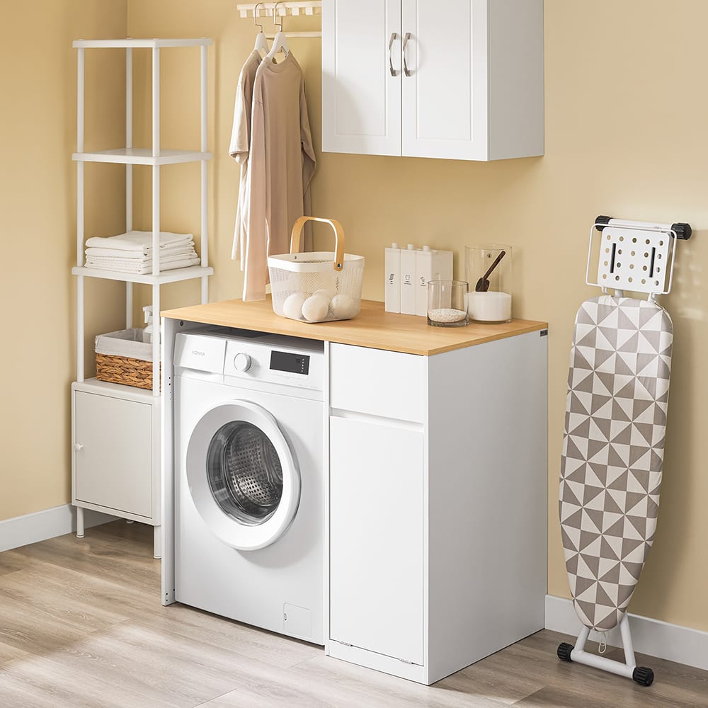 Wäscheschrank mit einer schublade weiß 100x60x90cm nordisch -