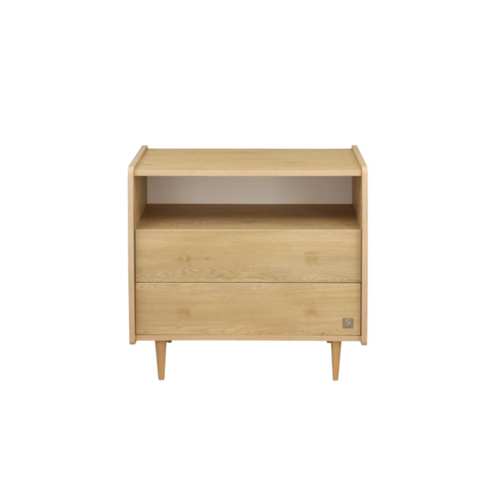 Commode 2 tiroirs et - pieds