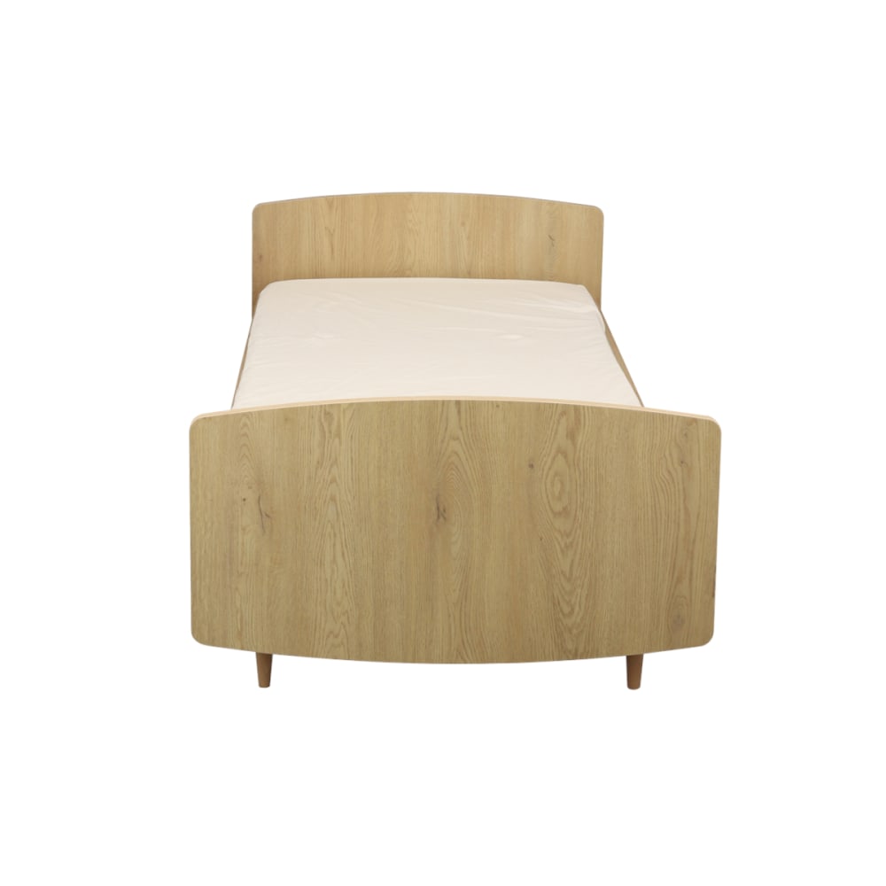 Juniorbett 190 x 90 cm in Vintage-Eichenholz-Optik - Maisons Du