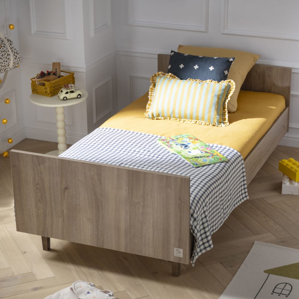 Juniorbett 190 x 90 cm in Eiche-Mokka-Optik - Maisons Du Monde