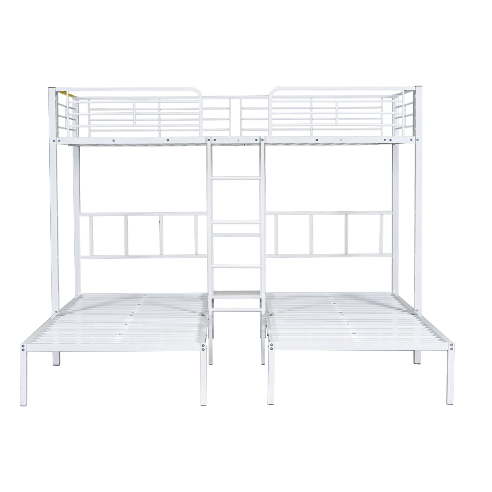 Lit superposé en métal - rangement blanc