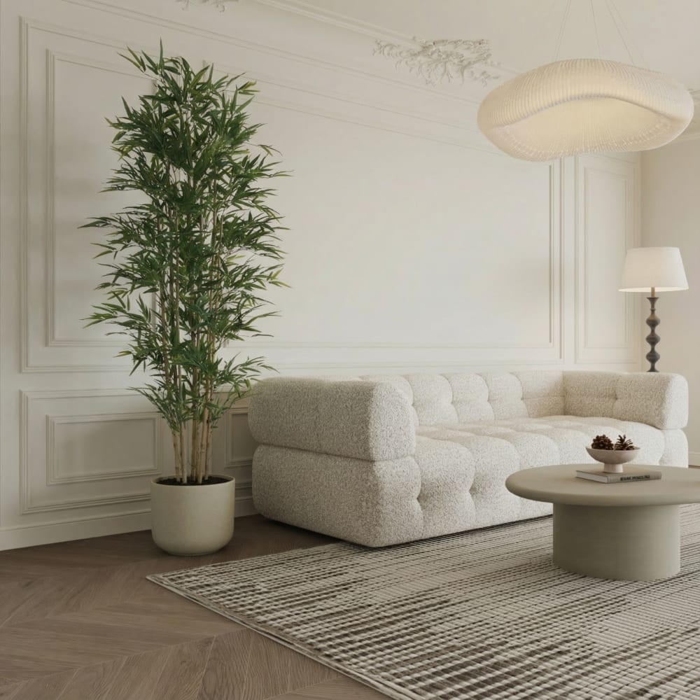 Bambou en pot artificiel vert H210