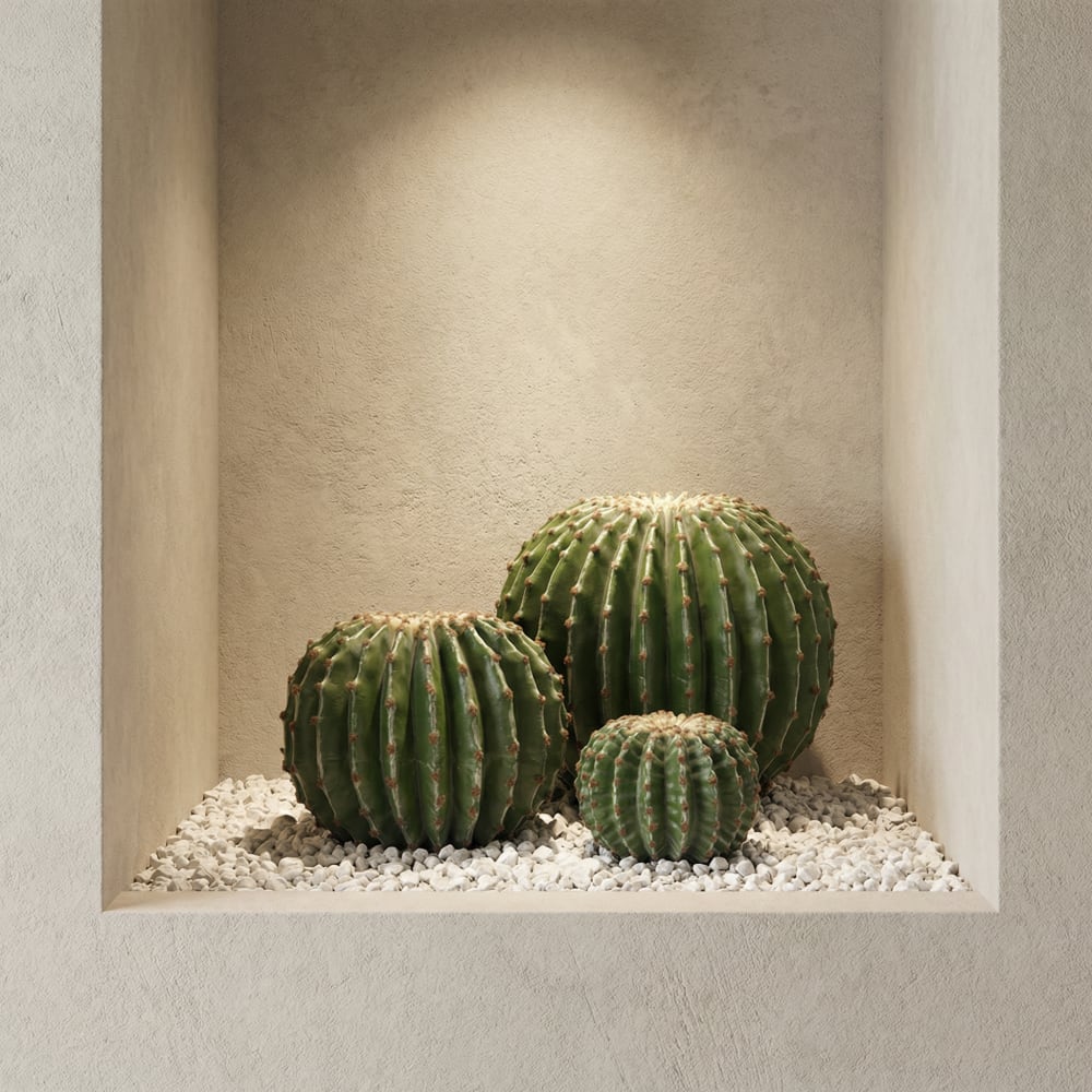 Cactus en pot artificiel vert H43