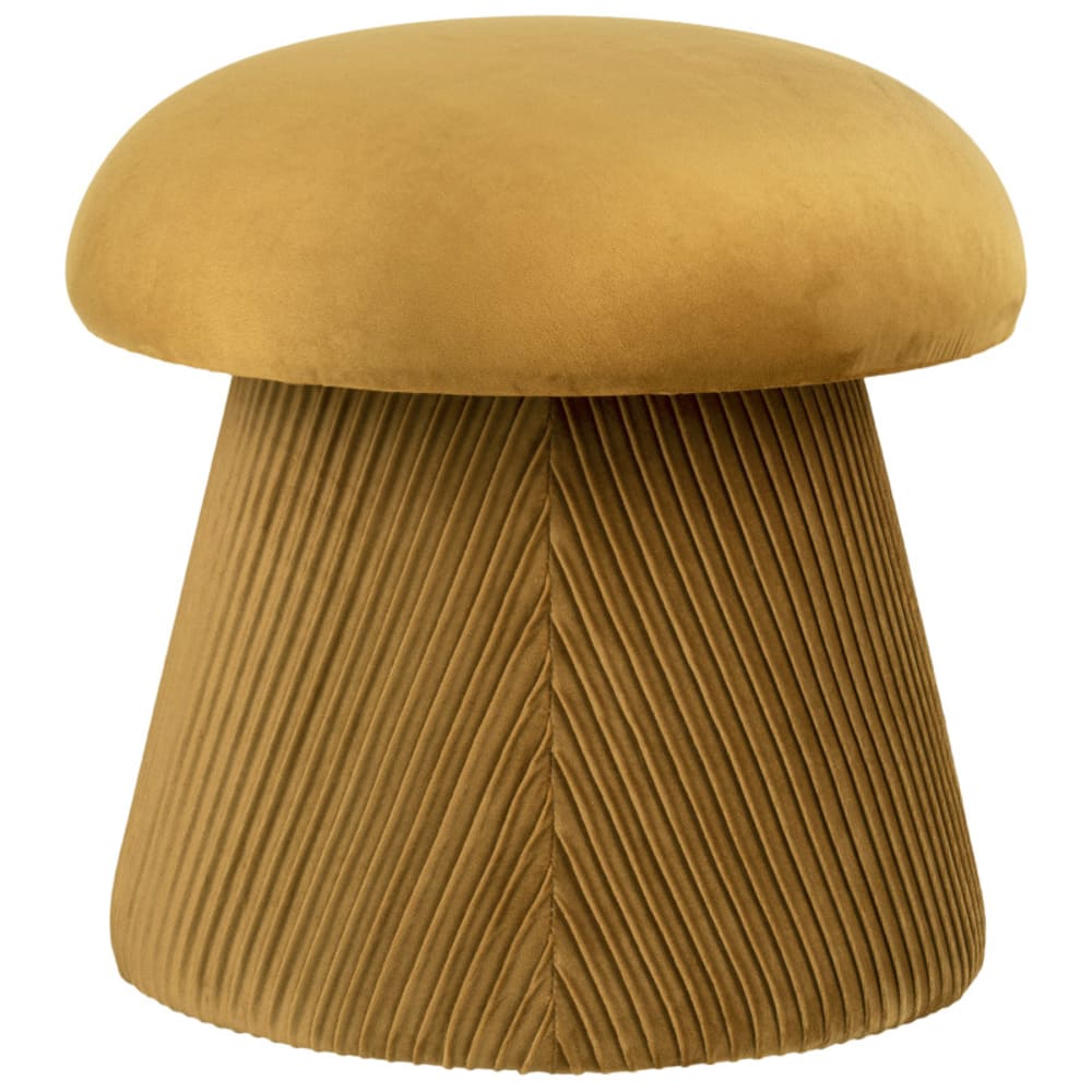 Pouf en velours ocre ø41 cm