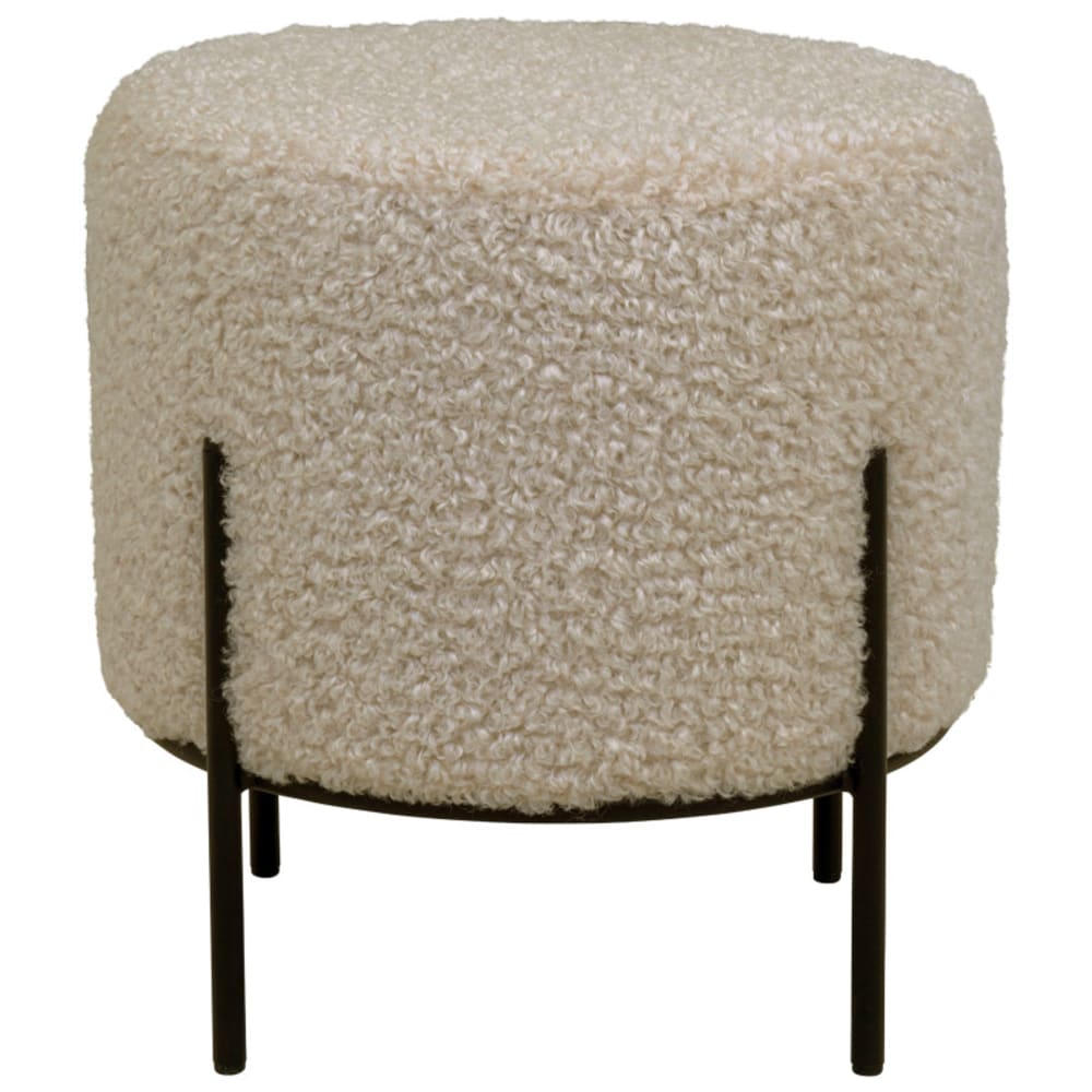 pouf en tissu bouclé - taupe