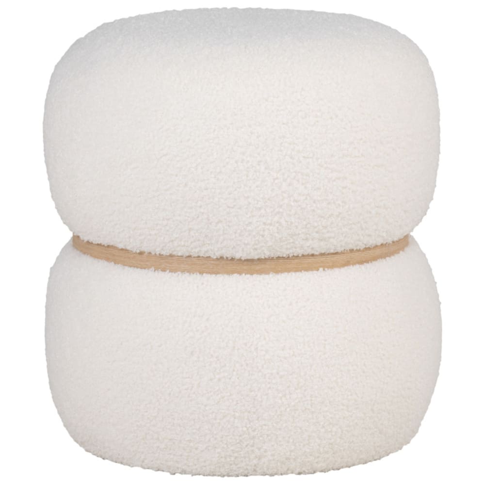pouf en tissu bouclé