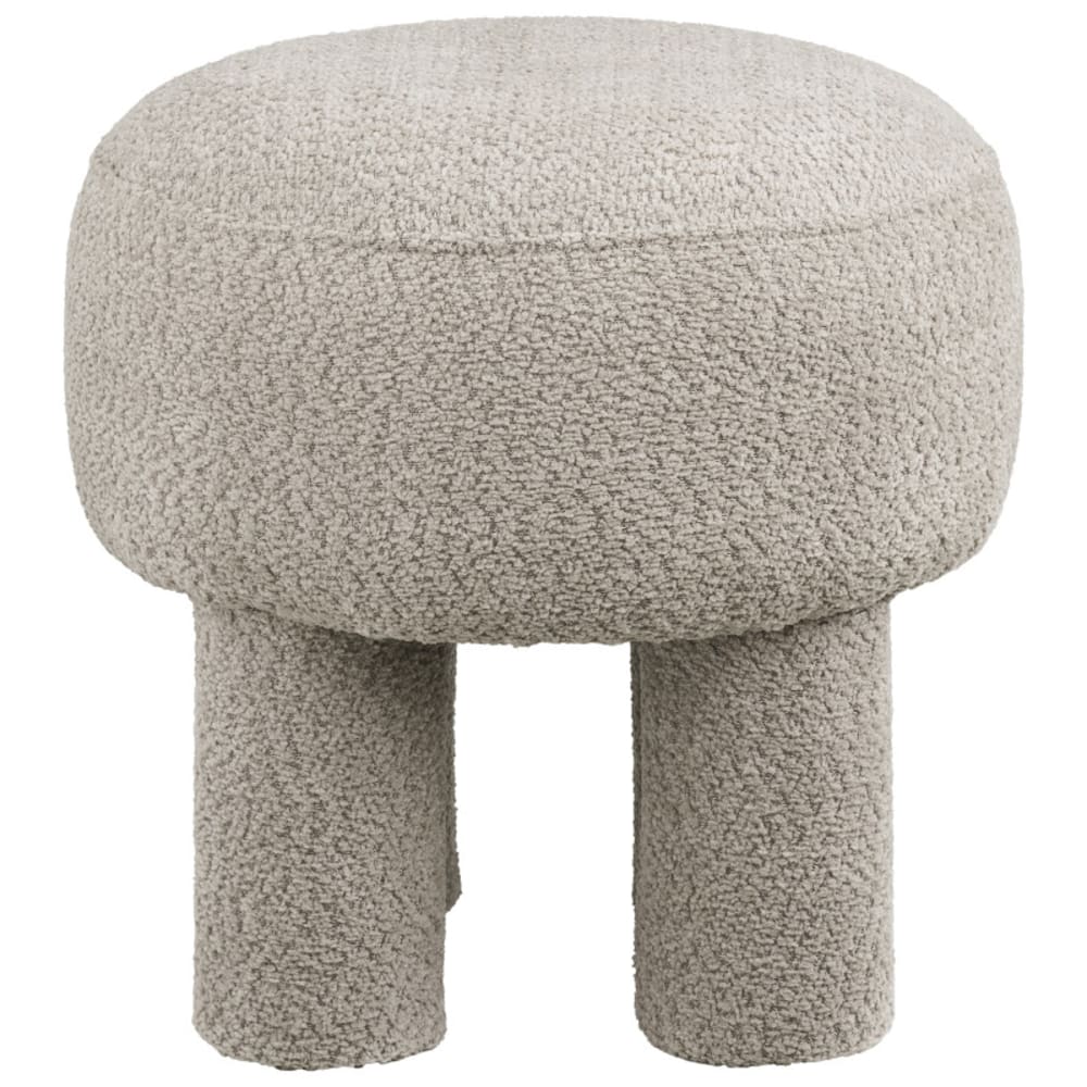 pouf en tissu chenillé - taupe