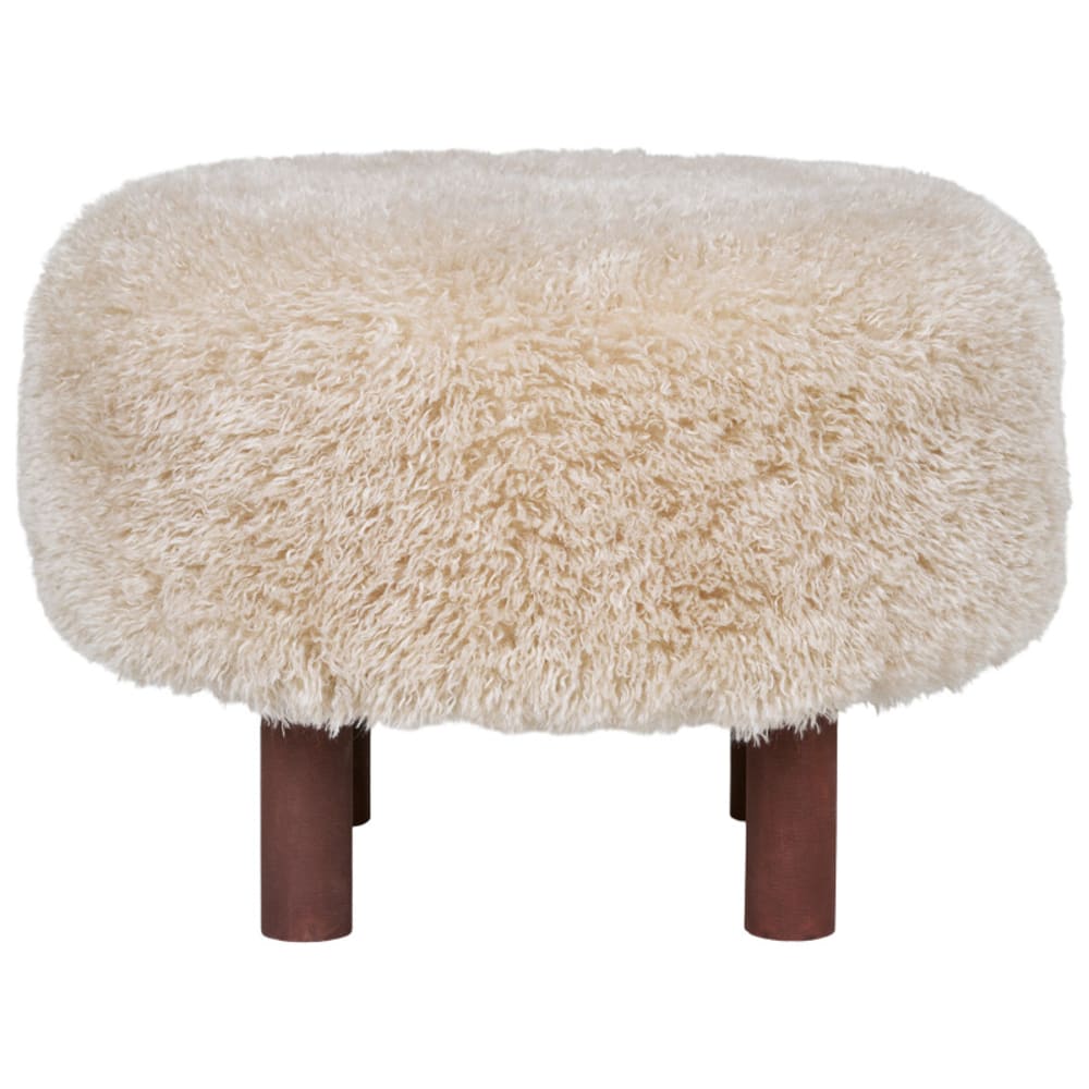pouf en tissu bouclé